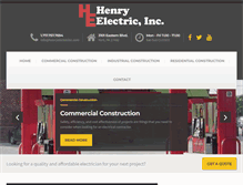 Tablet Screenshot of henryelectricinc.com